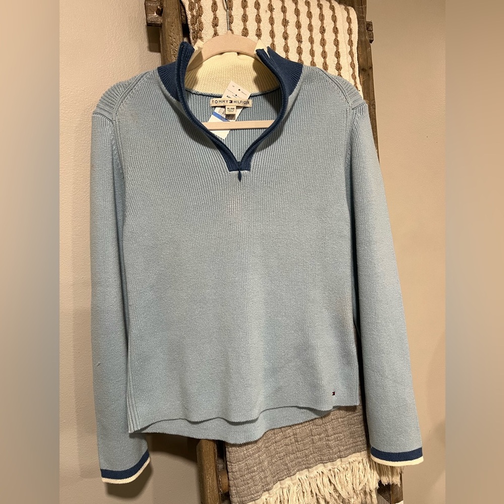 Tommy Hilfiger Quarter Zip Pullover Women’s Sweater XL